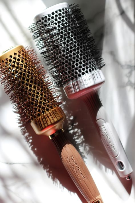 Olivia Garden ceramic + ion round brush review The Perfect Blowout, Ceramic Brush, Perfect Blowout, Olivia Garden, Round Hair Brush, Paddle Brush, Baddie Tips, Blowout Hair, Color Wow