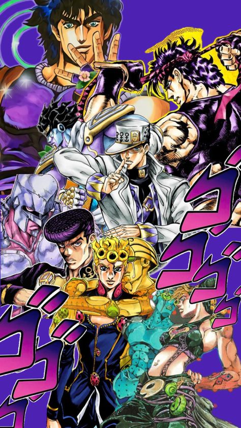 #jojo #jjba #joestars #wallpaper Jjba Wallpaper, Anime Group, Jojo's Bizarre Adventure Anime, Japanese Poster, Pretty Wallpaper Iphone, Jojo Bizzare Adventure, Jojo Bizarre, Jojo's Bizarre Adventure, Pretty Wallpapers