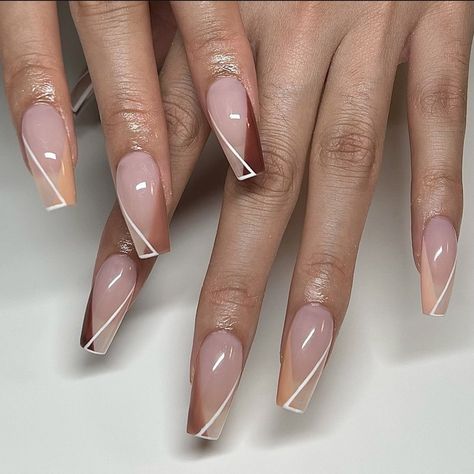 acrylic nail art inspo Jan Nails, Fantastic Nails, Nails Photos, Brown Acrylic Nails, Unghie Sfumate, Medium Coffin, Pedicure Designs, Classy Acrylic Nails, Acrylic Nails Coffin Short