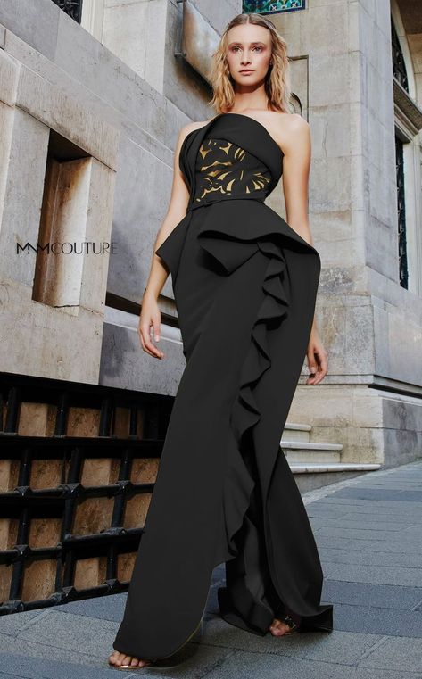 Mnm Couture, Jasz Couture, Column Gown, Strapless Gown, Couture Gowns, Crepe Fabric, Dress Fashion, Eminem, Fitted Dress