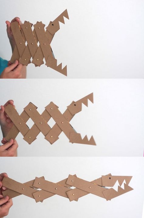 how to make fun monster jaws from cereal boxes - easy kids craft activity Box Monster, Boxes Craft, Cereal Boxes, Kid Craft, Crafty Kids, Fun Easy Crafts, Craft Projects For Kids, Childrens Crafts, Fun Crafts For Kids