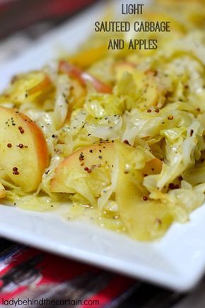 Light Sauteed Cabbage and Apples Apples And Cabbage Recipe, Cabbage And Apples, Easy Cabbage Recipes, Cabbage Recipes Healthy, Sauteed Cabbage, Behind The Curtain, Vegan Clean, Veggie Side Dishes, Cabbage Recipes