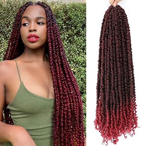 Colored Passion Twists, Passion Twist Crochet, Latest Hair Braids, Elegance Hair, Passion Twists, Curly Braids, Curly Crochet Hair Styles, Easy Hairstyles Quick, Braids Styles