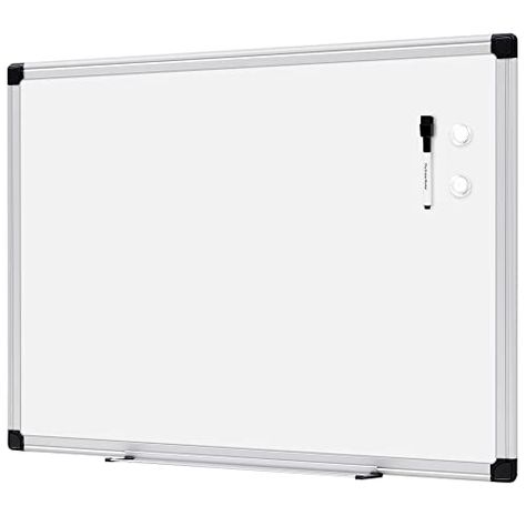 Amazon Basics Magnetic Dry Erase White Board, 24 x 18-Inch, Aluminium Frame, Silver/White White Office, Magnetic White Board, Amazon Basics, Math Videos, Dry Erase Markers, Dry Erase Board, Office Products, Whiteboard, Aluminum Frame