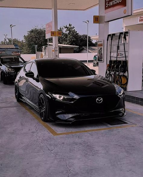 Mazda6 Modified, Mazda Sports Cars, Mazda Aesthetic, Mazda Sedan, Mazda 3 Black, Mazda 3 Hatch, Black Mazda, Mazda Hatchback, Mazda3 Sedan