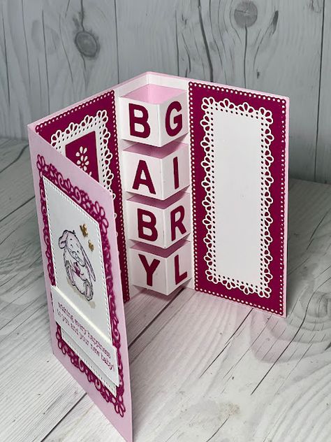 Stampin Up Baby Girl Cards, Baby Girl Card Ideas, Baby Cards Stampin Up Ideas, Stampin Up Baby Shower Cards, Baby Cards Handmade Girl, Baby Shower Cards Diy, New Baby Girl Cards, Baby Shower Cards Handmade, Fluffiest Friends