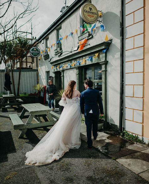 SPOILER ALERT: Your Ireland wedding may end at the pub! 🍺  Get ready to pour the perfect pint of Guinness and take in the best day ever with your partner in an authentic Irish pub. Our Irish pub elopements can also include up to 90 guests, as well as a ceremony in the pub barn!  Want to learn more? Visit Eloping in Ireland's website and let's start planning. Sláinte! 🍻 Irish Pub Wedding, Makeup Bouquet, Pint Of Guinness, Irish Bar, Pub Wedding, Wedding Vows Renewal, Ireland Wedding, Elopement Packages, Ceremony Music