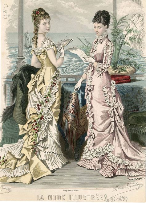 anne boleyn on Twitter: "the gilded age refers to the period of time between 1870-1890. here is a thread of portraits and paintings of fashion during that time that may serve as inspiration at the met gala" Western Womens Fashion, Victorian Illustration, 1870s Fashion, Etiquette Vintage, 1800s Fashion, 19th Century Fashion, History Fashion, Victorian Clothing, Antique Dress