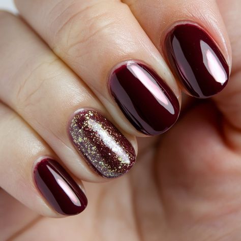 25 Elegant Burgundy Chrome Nails: A Trendy Nail Look - DIGIDIA Red Wine Crome Nails, Burgundy New Years Nails, Short Cranberry Nails, Cranberry And Gold Nails, Maroon Dip Nails, Sparkly Burgundy Nails, Chrome Wine Nails, Burgundy Purple Nails, Red And Gold Nail Designs Classy