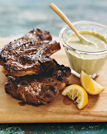 Grilled Lamb Shoulder Chops with Herb Aioli - perfect for our @BorderSprings shoulder chops. Herb Aioli Recipe, Herb Aioli, Lamb Shoulder Chops, Grilled Lamb Chops, Aioli Recipe, Lamb Shoulder, Grilled Meats, Lamb Dishes, Grilled Lamb