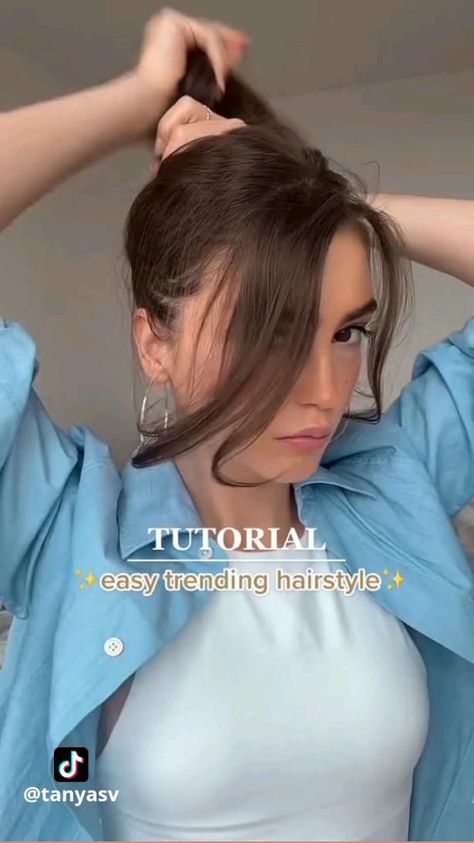 Pin on Hair styles College Hairstyles Easy, Bun Hairstyle Tutorial, Messy Bun Hairstyle, College Hairstyles, Easy Hairstyles For School, Easy Bun Hairstyles, Hair Bun Tutorial, Easy Hairstyles For Medium Hair, Hair Hoco