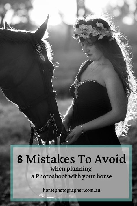 8 Mistakes to avoid when planning a photoshoot with your horse Senior Horse Photography, Horse Photoshoot Ideas, Equine Photography Poses, Horse Senior Pictures, Horse Photography Poses, Pictures With Horses, Horse Photographer, Horse And Human, Black Background Photography