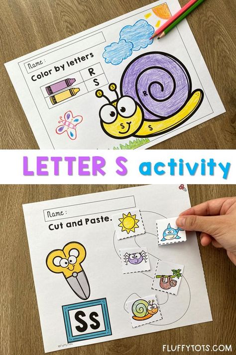 Letter S Kindergarten, S Preschool Activities, Letter S Kindergarten Activities, S Activities For Preschool, Letter S Preschool Activities, Letter S Preschool, Letter S Worksheets For Preschool, Letter S Craft, Letter S Activities For Preschool