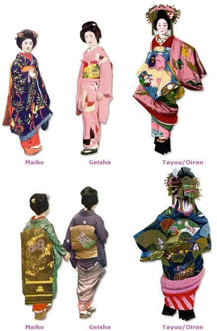 Geiko-san & Maiko-san Difference Between Kimono And Yukata, Oiran Kimono, Maiko Kimono, Maiko Geisha, Geisha Kimono, Materi Bahasa Jepang, Japanese Traditional Clothing, Japanese Costume, Geisha Art