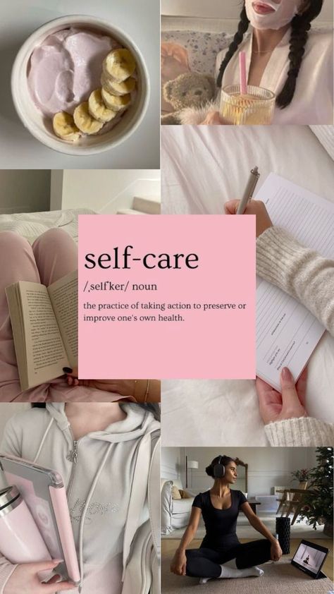 Self Love Goals, Health Journey Aesthetic, Self Care Vision Board Aesthetic, Vision Board Mental Health, Making Myself Happy, Selfcare Vision Board, Mental Health Vision Board, Grade Vision Board, Self Care Vision Board