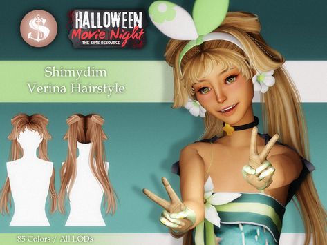 ts4cc s4cc sims4cc sims 4 cc custom content mods mod hair hairstyle long pigtails bang bun verina wuthering waves anime hair asian japanese Sims 4 Long Pigtails, Anime Hair Sims 4 Cc, Sims 4 Bangs, Long Pigtails, Hair Asian, Hairstyle Long, Mod Hair, Sims 4 Anime, Wuthering Waves