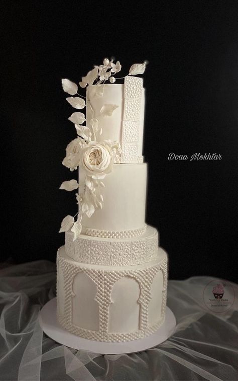 Moroccan Cake, Wedding Cake Art, Islamic Decoration, Eid Cake, Bridal Cake, Beautiful Cake Designs, Dream Wedding Cake, Arab Wedding, Wedding Dress Champagne