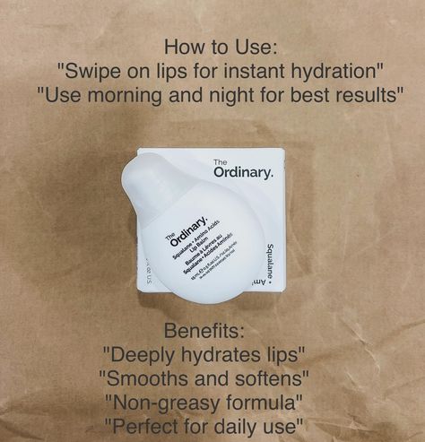 Excited to share my experience with The Ordinary Squalane + Amino Acids Lip Balm. I received this product as a gift from Skeepers, offered by The Ordinary. 💋✨ This balm deeply hydrates, smooths, and softens lips with its non-greasy formula—perfect for daily use! Have you tried it yet? #GiftedByTheOrdinary #TheOrdinary #Skeepers #LipCare #SkincareRoutine” Ordinary Squalane, The Ordinary Squalane, Soften Lips, Lip Hydration, Have You Tried, Lip Care, Amino Acids, You Tried, The Ordinary