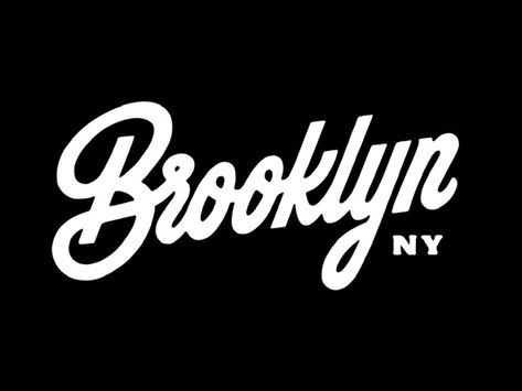 Brooklyn Image, Minimal Shirt Design, Brooklyn Design, Hand Lettering Logo, Typographic Logo Design, Typography Love, Word Mark Logo, Typographic Logo, College Logo