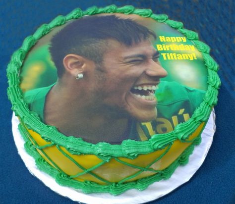 Neymar Birthday Cake Neymar Jr Cake Ideas, Neymar Birthday, Edible Picture Cake, Birthday Cake Happy Birthday, Messi Suarez, Cake Bear, Cake Happy Birthday, Jojo Siwa Birthday, Peppa Pig Birthday Party