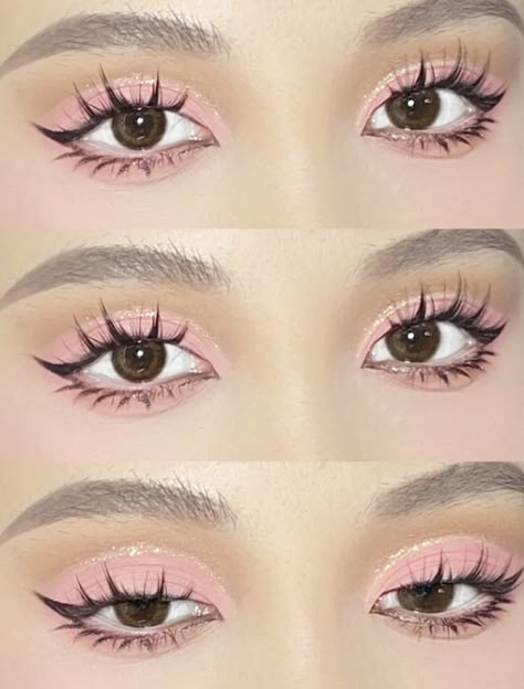 Girly Makeup, Cute Eye Makeup, Kawaii Makeup, Makeup Tut, Ethereal Makeup, Pinterest Makeup, Makeup Eye Looks, Asian Eye Makeup, Makeup Makeover