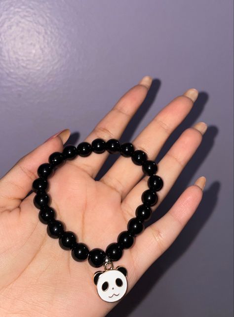 Bracelet Photography Ideas, Panda Bracelet, Bracelet Photography, Buddhism Wallpaper, Panda Charm, Black Beaded Bracelets, Instagram Ideas Photography, Ideas Photography, Instagram Photo Inspiration