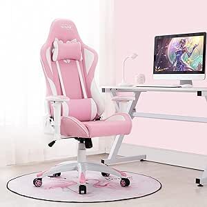 Cute Gaming Chair, Pink Gaming Chair, Racing Video, Game Chairs, Cute Gaming, Gamer Chair, Pink Games, High Back Office Chair, Gaming Chairs