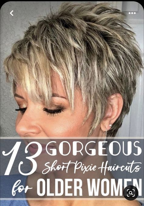 Pixie Haircut Fine Hair, Short Spiky Haircuts, Short Spiked Hair, Haircuts For Older Women, Short Sassy Haircuts, Sassy Haircuts, Short Spiky Hairstyles, Short Silver Hair, Gorgeous Hairstyles