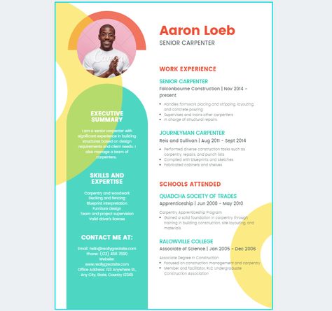 What Your Resume Should Look Like in 2020 Online Resume, Cv Examples, Carpenter Work, Geometric Construction, Executive Summary, Cv Resume Template, Perfect Resume, Simple Resume, Resume Template Free