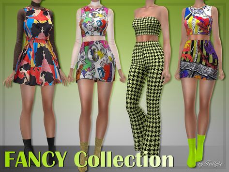 Inspired by TWICE's Fancy MV. Found in TSR Category 'Sims 4 Sets' Twice Clothing, Ts4 Clothes, Flare Pants Set, Beaded Dress Short, The Sims 4 Download, Sims4 Clothes, Los Sims, Sims 4 Mods Clothes, Sims 4 Cas