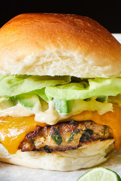 Chicken Burger Recipe, Parsley Recipes, Chicken Burgers Recipe, Chicken Burger, Nyt Cooking, Burger Recipe, Burgers Sandwiches, It Goes On, Chicken Sandwich