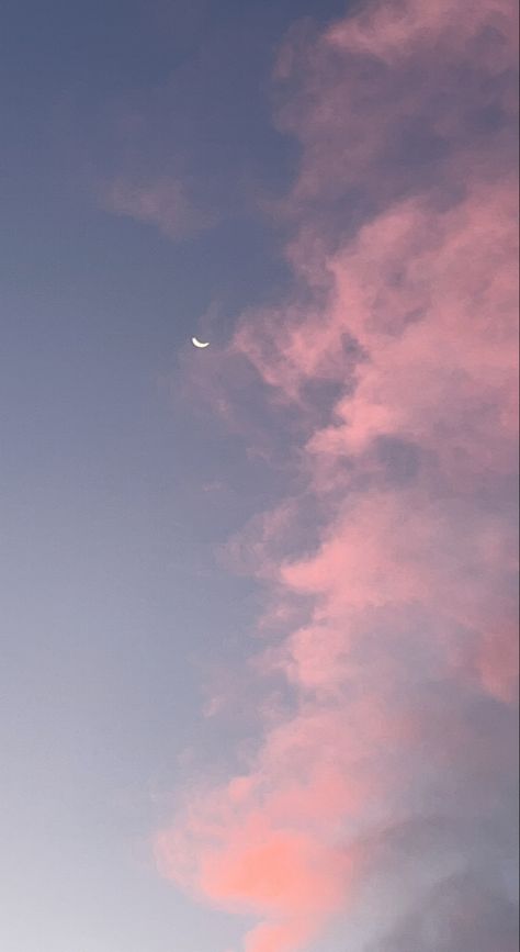 #aesthetic #sunset #moon #sunsetphotography Moon Clouds Aesthetic, Sunset Minimalist Wallpaper, Aesthetic Moon Pictures Landscape, Moon Sunset Aesthetic, Sunset And Moon Aesthetic, Sunset With Moon Aesthetic, Sunset Clouds Aesthetic, Moon Sunset, Sunset Beach Moon Wallpaper