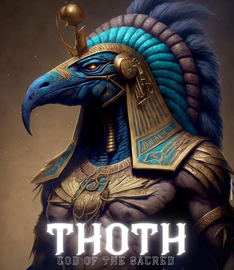 Egyptian Mythology Art, Thoth God, Ancient Egyptian Deities, Egypt Concept Art, Ancient Egyptian Goddess, Egyptian Deity, Egypt Tattoo, Ancient Egyptian Gods, Ancient Egypt Art