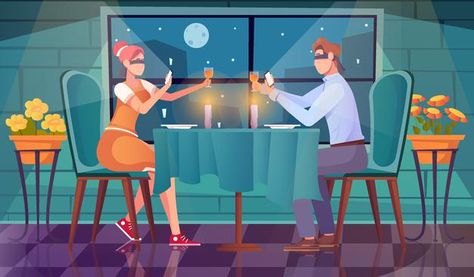 Blind date flat composition with blindfo... | Premium Vector #Freepik #vector #restaurant #table #couple #flat Date At Restaurant, Date Illustration, Earth Hour, At Restaurant, Restaurant Table, Blind Date, Blind Dates, Science Signs, Restaurant Tables