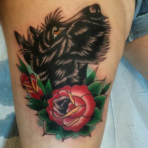 Traditional Schnauzer Tattoo, Scruffy Dog Tattoo, Scottie Dog Tattoo, Scottie Tattoo, Scottish Terrier Tattoo, Schnauzer Tattoo, Patronus Tattoo, Scotties Dog, Traditional Tattoo Inspiration