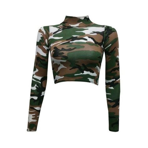 New Womens Camouflage Long Sleeve Polo Crop Top (ML 12-14) ($3.73) ❤ liked on Polyvore featuring tops, camo crop top, long sleeve crop top, long sleeve tops, white crop top and white polo top Dress Short Long Sleeve, Polo Crop Top, Wwe Outfits, Camo Outfits, Crop Top Sweatshirt, Crop Top Outfits, Cute Swag Outfits, Short Long, Girls Fashion Clothes