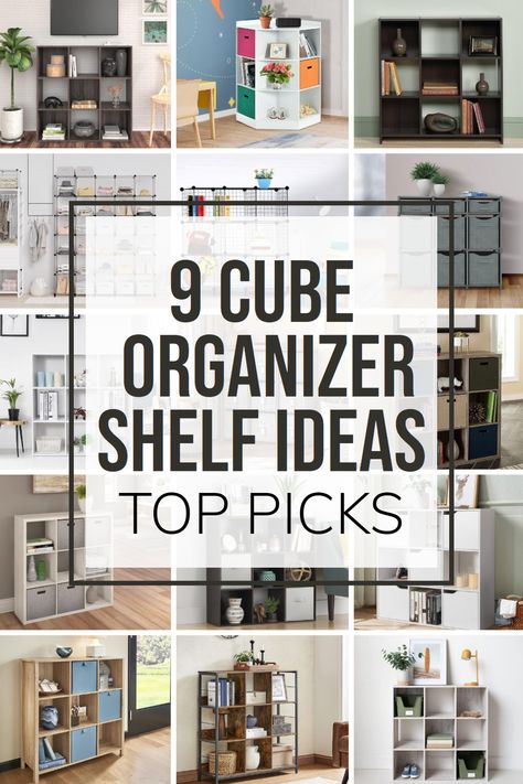 Tired of clutter and chaos? My Top 15 Best 9-Cube Organizer Shelf Ideas will inspire you to create functional spaces that will keep everything in place. From 9-cube bookshelf to cubby storage systems, you'll find the perfect solution to organize your home, office or kid’s room. Check out my Top 15 Picks for the Best 9-Cube Storage Organizer today and transform your space! Home Office Cube Storage Ideas, Target Cube Organizer Ideas, 9 Cube Organizer Ideas Decor, Cube Bookshelf Styling, Wire Cube Storage Ideas, Cube Shelf Ideas, Cubby Storage Ideas, Top Organization Ideas, Cube Organizer Ideas