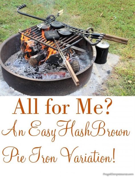 Pie Iron Breakfast, Pie Iron Cooking, Hobo Pies, Easy Hashbrowns, Easy Camping Breakfast, Pie Iron Recipes, Rv Cooking, Camping With Teens, Pie Iron