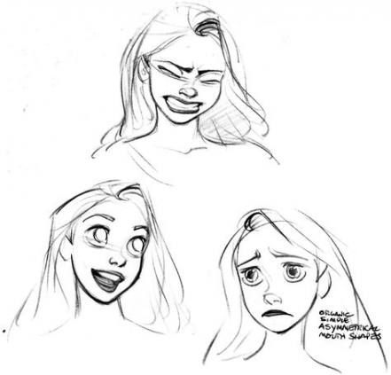 Disney Style Drawing, Mouth Cartoon, Character Sketching, Concept Art Landscape, Disney Doodles, Glen Keane, Different Expressions, Character Design Cartoon, Animation Disney