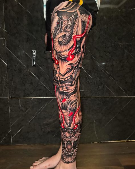 DONE FULL LEG SLEEVE JAPANESE REALIST TATTOO 💀 THANKS FOR COMING BROTHER ✖️HIGH QUALITY ✖️WINNING TATTOO ARTISTS ✖️CUSTOM DESIGNS ✖️FREE CONSULTATIONS ✖️INTERNATIONAL HYGIENE STANDARDS ✖️IMPORTED VEGAN INK ✖️ALL TATTOO STYLES 📱 DM @infinityinkbali for all bookings and enquiries. ➡️ Open Mon - Sun 9am - 9pm ➡️ Walk ins welcome, bookings essential ➡️ Special prices for all bookings made online #infinityinkbali #infinityink #fineline #tattoos #tattooideas #tattooink #ink #inked #tatto... Full Leg Japanese Tattoo, Japanese Full Sleeve Tattoo Design, Japanese Leg Sleeve Tattoos, Leg Japanese Tattoo, Full Leg Sleeve Tattoo, Japanese Leg Sleeve, Japanese Full Body Tattoo, Full Leg Sleeve, Walk Ins Welcome