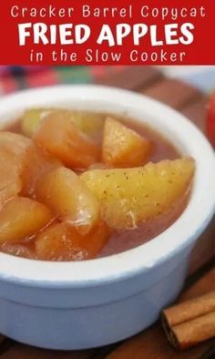 Cracker Barrel Fried Apples Recipe in the Slow Cooker Crockpot Fried Apples, Fried Apples Recipe, Cracker Barrel Fried Apples, Copycat Cracker Barrel, Cracker Barrel Recipes, Apple Recipes Easy, Slow Cooker Apples, Fried Apples, Cooked Apples