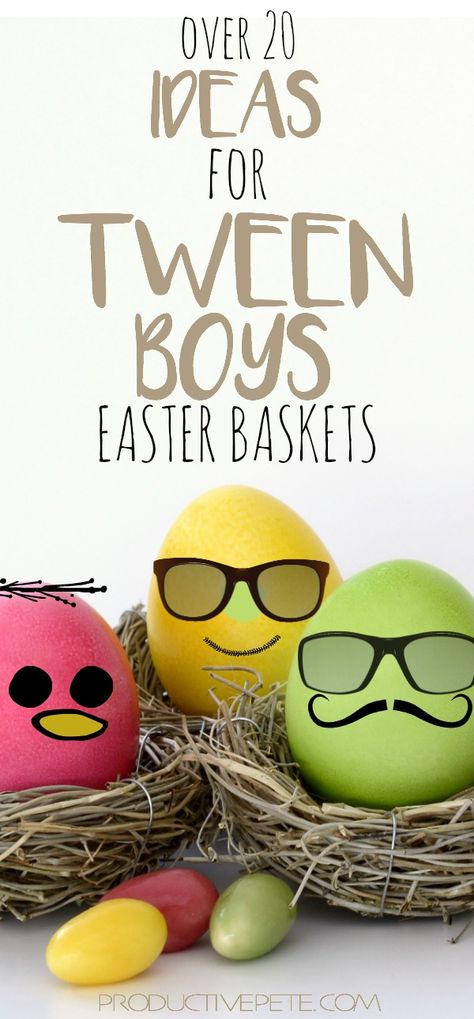 Check out these fun Easter Basket Ideas for Tween Boys. That age where finding the right gift is getting harder! A little bit of everything in this list, to help you find the perfect Easter Basket Ideas for Pre-Teen Boys.  #easter #easterbasket #easterbunny #tweens #preteen Fun Easter Basket Ideas, Fun Easter Baskets, Boys Easter Basket, Egg Fillers, Easter Basket Ideas, Boy Diy, Gifts For Teen Boys, Easter Basket Fillers, Easter Activities