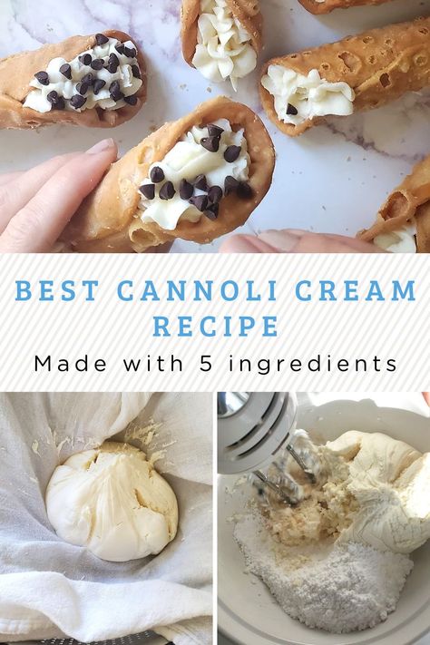 How To Make Cannolis Homemade, Homemade Cannoli Filling, Canolli Filling Recipe Cannoli, Chocolate Cannoli Filling, Ricotta Filling For Cannoli, Easy Canolis Recipe, Canolis Recipe Italian Authentic, Diy Canolis, Cannoli Filling Flavors