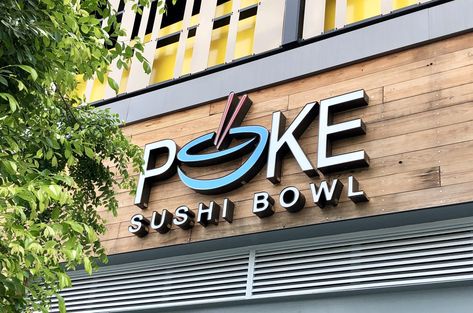 Poke Sushi Bowl, Poke Bar, Poke Sushi, Sushi House, Pub Logo, Restaurant Trends, Thai Box, Bowl Logo, Raw Salmon