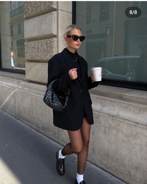 Women's Loafers Outfit Street Styles, Aestethic Winter Outfits, 2023 Loafer Outfits, Mini Skirt Loafers Outfit, Denier Tights Outfit, Budapest Outfit Autumn, Melbourne Fashion Street Casual, Loafers Outfit Autumn, Loafer And Skirt Outfit