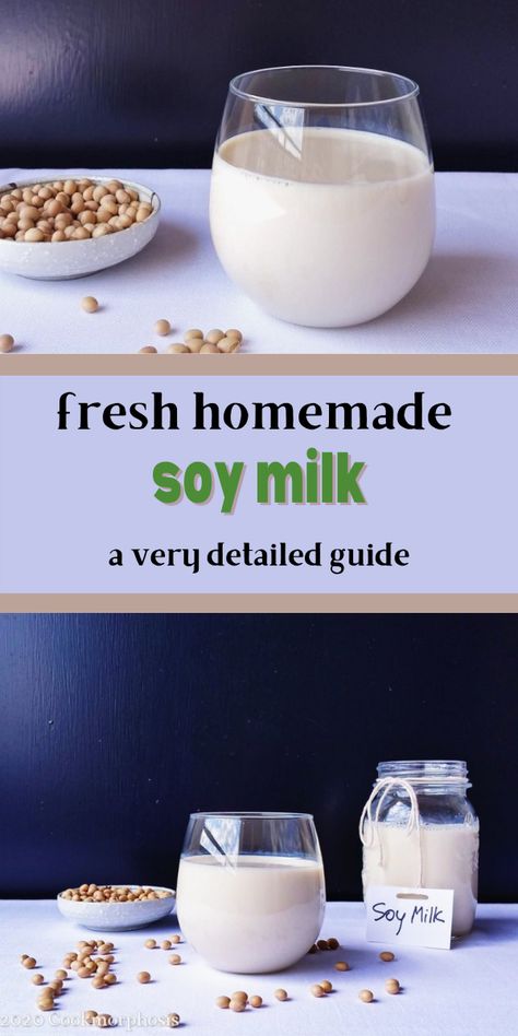 Diy Soy Milk, How To Make Soya Milk, Snack Room, Soy Milk Recipes, Homemade Soy Milk, Soya Milk, Drinks Ideas, Plant Milk, Soy Recipes