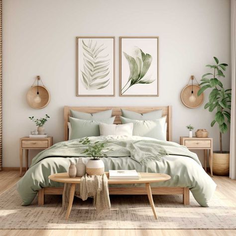 Sage Green Apartment Aesthetic, Hoboken Apartment, Earthy Minimalist, Ruangan Studio, White Pines, Design Ložnic, Desain Pantry, Sage Green Bedroom, Decor Ideas Bedroom