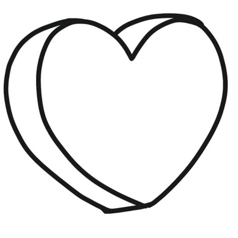 Valentines Simple Drawings, Punch Needle Stencil, Outline Of A Heart, Heart Shape Coloring Page, Heart Outline Clipart, Heart Clipart Black And White, Drawings To Trace, Valentine Door Decorations, Easy Mandala Drawing