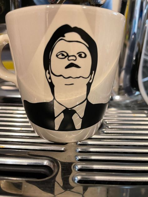 My favourite scene in the office so created it onto my coffee cup Cpr, My Coffee, My Favourite, The Office, Coffee Cup, Coffee Cups, Tableware, Coffee