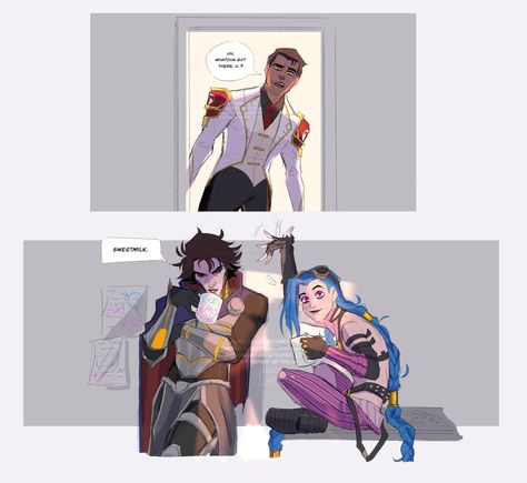 Comet💥 on Twitter: "They’re brainstorming #arcane #viktor #jinx #jayce #fanart #comic #procreate #illustration… " League Of Legends Comic, Catty Noir, Jinx League Of Legends, League Of Legends Characters, Lol League Of Legends, League Of Legends, Favorite Character, Art Reference, Character Art